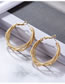 Fashion Gold Color Double Round Shape Design Earrings