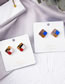 Sweet Gray Square Shape Design Simple Earrings