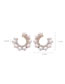 Sweet Rose Gold Full Pearls Design Simple Earrings