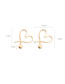 Sweet Gold Color Balls Decorated Heart Shape Earrings