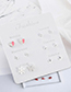 Elegant Alloy Heart Shape&snowflake Decorated Earrings(6pairs)