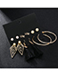 Elegant Alloy Balls&pearls Decorated Earrings(6pairs)