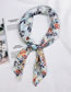 Fashion Yellow Flowers Pattern Decorated Small Scarf