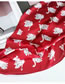Fashion Red Swan Pattern Decorated Small Scarf