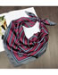 Fashion Claret Red Stripe Pattern Decorated Small Scarf