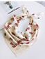 Fashion Beige Owl Pattern Decorated Small Scarf