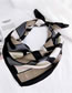Fashion Coffee Square Shape Pattern Decorated Scarf