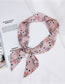 Fashion Beige Flowers Pattern Decorated Small Scarf