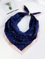 Fashion Sapphire Blue Tiger Pattern Decorated Small Scarf