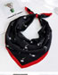 Fashion Red+beige Color Matching Decorated Small Scarf