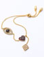 Fashion Gold Color Heart Shape&eye Decorated Bracelet