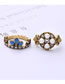 Fashion Antique Bronze Diamond&flower Decorated Ring Sets