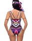 Sexy Blue Hollow Out Design One-piece Swimwear
