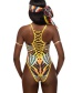 Sexy Yellow Hollow Out Design One-piece Swimwear