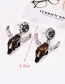 Fashion Silver Color Ox Head Shape Decorated Earrings