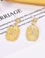 Fashion Gold Color Full Diamond Design Jesus Pattern Earrings
