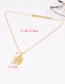 Fashion Gold Color Full Diamond Design Jesus Pattern Necklace