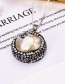 Fashion Gun Black Shell&diamond Pendant Decorated Necklace