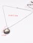Fashion Gun Black Shell&diamond Pendant Decorated Necklace