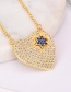 Fashion Gold Color Heart Shape Pendant Decorated Necklace