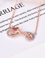 Fashion Rose Gold Letter&heart Shape Decorated Necklace
