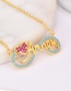 Fashion Gold Color Letter&heart Shape Decorated Necklace
