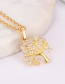 Fashion Gold Color Tree Shape Pendant Decorated Necklace