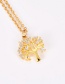 Fashion Gold Color Tree Shape Pendant Decorated Necklace