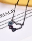 Fashion Black Hollow Out Heart Shape Design Necklace