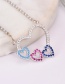 Fashion Silver Color Hollow Out Heart Shape Design Necklace