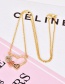 Fashion Rose Gold Hollow Out Heart Shape Design Necklace