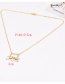 Fashion Gold Color Birds Decorated Heart Shape Necklace