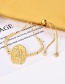 Fashion Gold Color Jesus Pattern Decorated Simple Bracelet