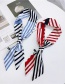 Fashion Plum Red Stripe Pattern Decorated Small Scarf