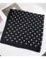 Fashion Black Dots Pattern Design Pure Color Scarf