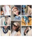 Fashion Light Blue Pure Color Decorated Small Scarf
