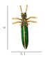 Fashion Green Grasshopper Shape Design Simple Brooch