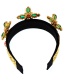 Fashion Multi-color Diamond Decorated Crown Shape Hair Hoop