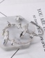 Fashion Silver Color Diamond Decorated C Shape Earrings