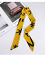 Fashion Yellow Letter Pattern Decorated Small Scarf