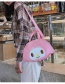Fashion Pink Bowknot&embroidery Decorated Shoulder Bag