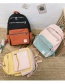 Fashion Pink Label&zipper Decorated Simple Backpack
