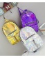 Fashion Silver Color Zipper Decorated Pure Color Backpack