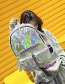 Fashion Silver Color Zipper Decorated Pure Color Backpack