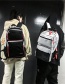 Fashion Black Muti-layer Zipper Design Simple Backpack