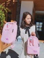 Fashion Pink Rabbit Eas&r Radish Decorated Backpack