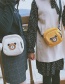 Fashion Yellow Embroidered Bear Pattern Decorated Bag