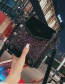 Fashion Claret Red Sequins Decorated Square Shape Bag