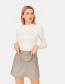 Fashion Gray Grid Pattern Decorated Skirt Without Waist Pack