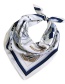 Fashion Navy+white Sail Pattern Decorated Small Scarf